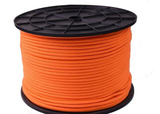Colorful Fluorescent 3mm Braided Nylon Cord Rope For Amusement Equipment